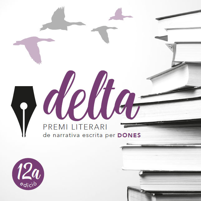 Cartel de la 12a edición del Premi Literari Delta de narrativa escrita per dones 