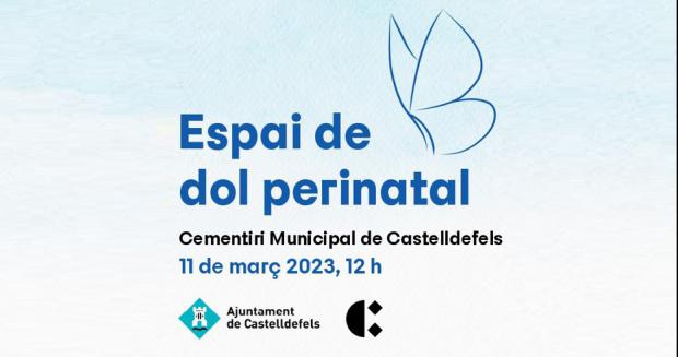 Cartel de inauguración del espacio de luto perinatal en el cementerio de Castelldefels (FOTO: Aj. de Castelldefels)