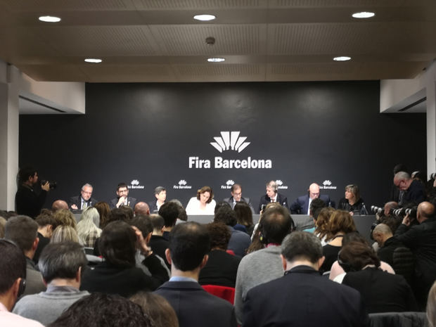 La rueda de prensa se ha celebrado esta mañana en el recinto de Fira de Barcelona en Montjuïc.