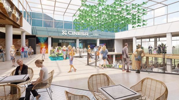 Una imagen virtual de cómo quedará el interior del centro comercial de La Farga.