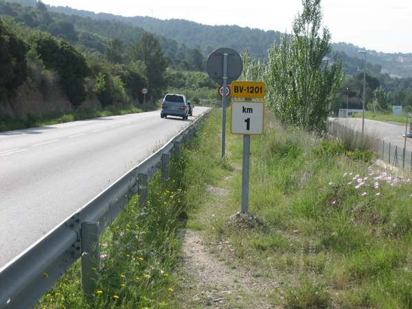 La carretera BV-1201 de Olesa, entre las más peligrosas de Cataluña