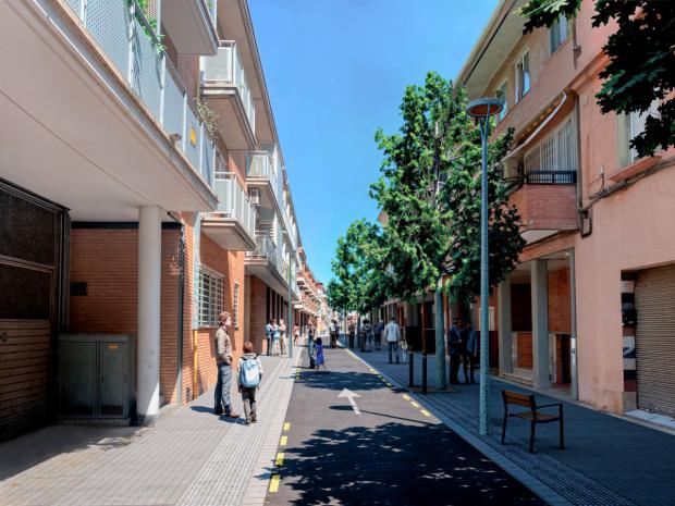 Imagen virtual de la futura calle Marquès de Cornellà