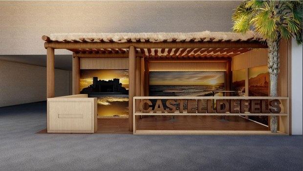 Imagen virtual del estand de Castelldefels en FITUR