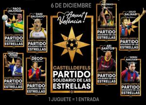 Un juguete, una entrada. Grandes estrellas del futbol jugarán un partido solidario en Castelldefels