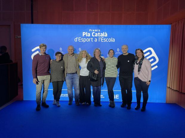 De izquierda a derecha: Joan Valls, Carme Fernández, Salvador Valls, Silvia Sánchez, Natàlia Zapatero, Eva Calbó, Toni Samsó y Nuria Partida