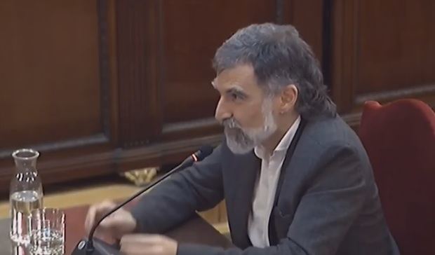 Jordi Cuixart declara en el juicio del 'procés'.