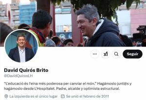 La carta de despedida de David Quirós: el alcalde anuncia que cerrará su perfil personal en 'X'