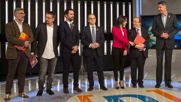 Riera, Doménech, Torrent, Turull, Arrimadas, Iceta y Albiol debaten en RTVE