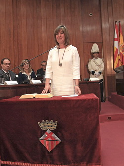 Núria Marín jura el cargo como alcaldesa de la ciudad