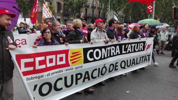 Las manifestaciones del 1 de mayo de este año han sido monopolizadas por las pensiones, la sentencia del caso de 'La Manada' y por el proceso independentista