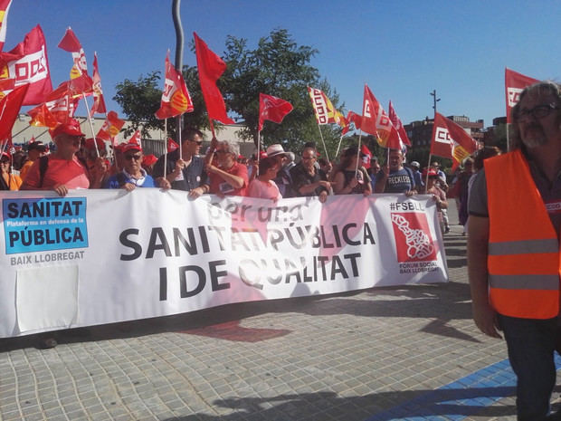 El Fòrum Social Baix Llobregat se manifiesta de nuevo para reclamar más recursos sanitarios