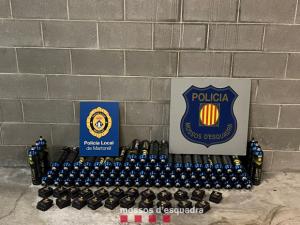 Tres hombres detenidos por transportar 70 botellas de 