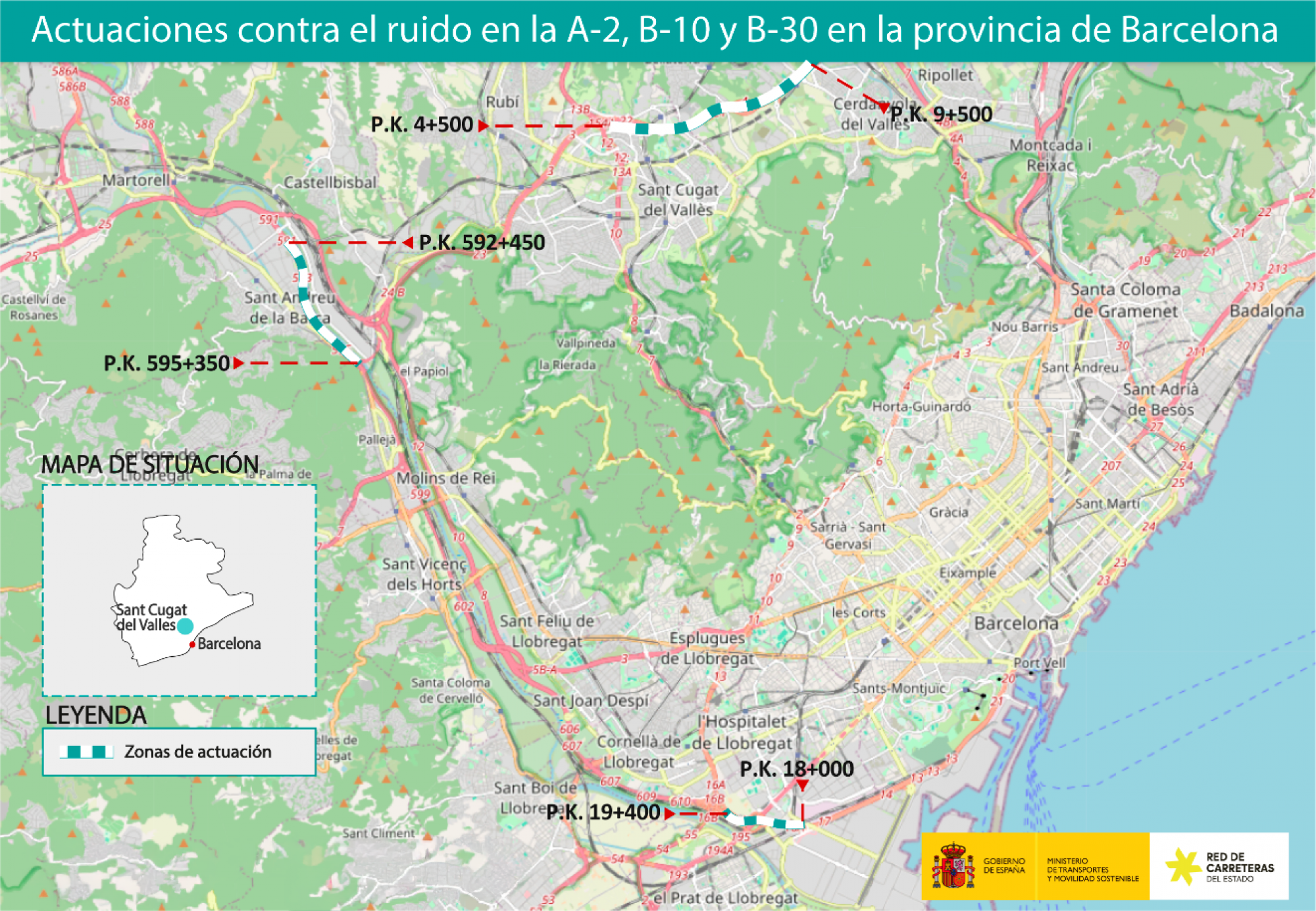 Las autovías B-10 y A-2 provocarán menos ruido a su paso por Bellvitge y Sant Andreu