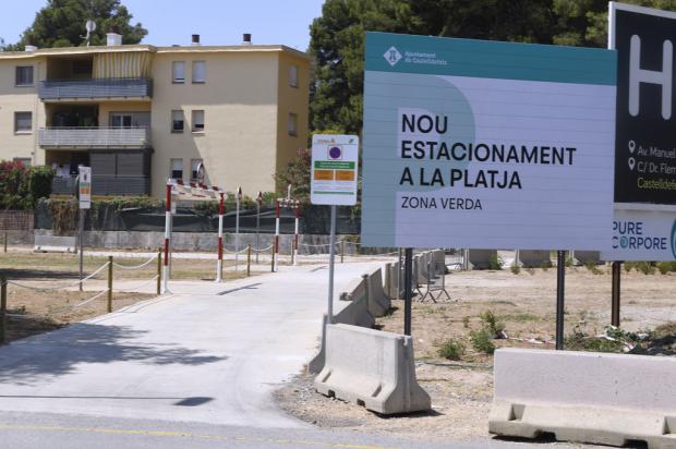 100 nuevas plazas de aparcamiento en zona verde junto a la playa de Castelldefels