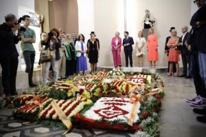 La Diada en Sant Boi: florece la identidad catalana con la tradicional ofrenda a Rafael Casanova