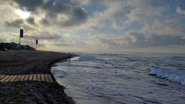 Playa de Gavà afectada por la regresión a principios del mes de junio
