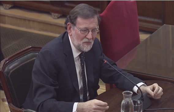 Rajoy declaró ayer como testigo en el juico del 'procés'.