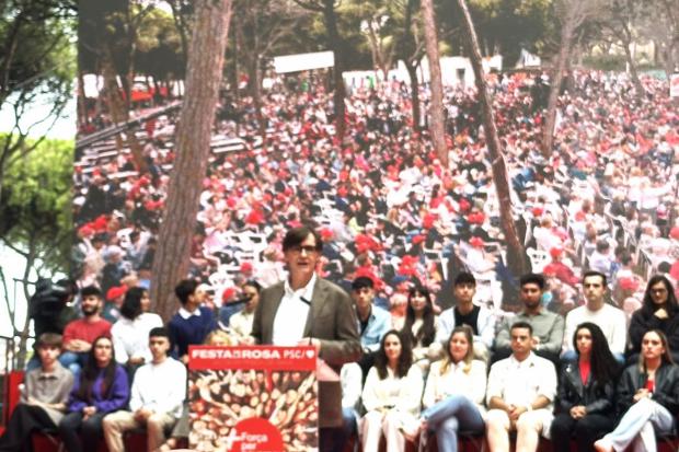 Una Festa de la Rosa sin Sánchez ratifica el compromiso socialdemócrata del PSC con la solidaridad