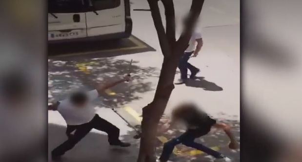 Una escena del vídeo de la pelea de finales de mayo que se ha hecho viral.
