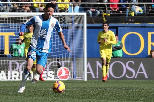 Debut de Wu Lei en el Espanyol ante el Villarreal el pasado domingo.