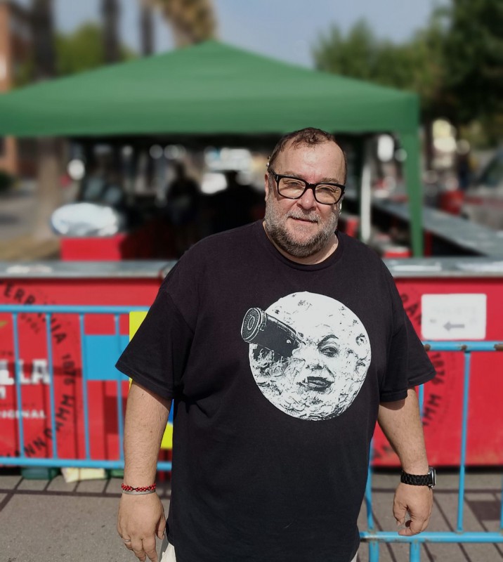 Juan Pablo Beas, portavoz del PSC en Sant Andreu, durante la Fiesta Mayor