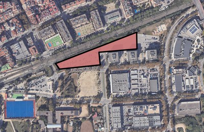 Mapa de las zonas afectadas por las obras (en rojo) (Foto: Ajuntament de Castelldefels)