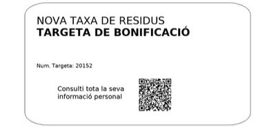 Ejemplo de la nueva tarjeta de bonificación de la tasa de residuos